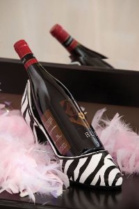 Zebra Stiletto Wine Bottle Holder