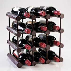 Modular Bottle Wine Rack  Mahogany