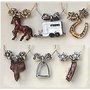 Equestrian Painted Wine Glass Charms